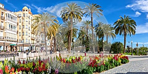 Alicante Alacant town city boulevard Esplanada d`Espanya travel traveling holidays vacation panorama in Spain photo