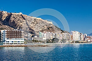 Alicante coastline and buildings