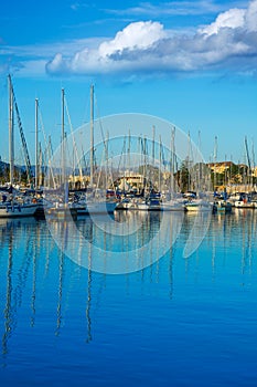 Alicante Denia Nautic marina in blue Mediterranean photo