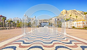Alicante resort city promenade, Spain photo