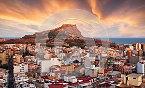 Alicante - Spain at sunset