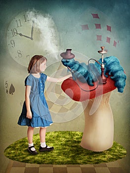 Alice and the Caterpillar