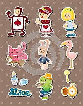 Alice in Wonderland stickers