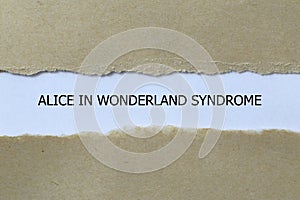 alice in wonderland syndrome on white paper