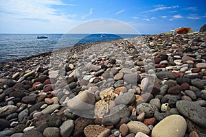 Alicudi seashore rocks