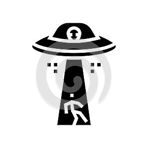 alien abduction glyph icon vector illustration