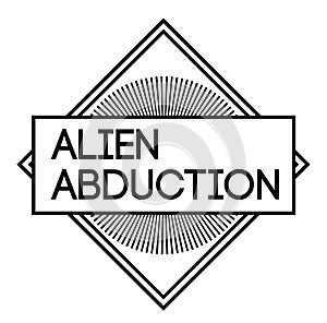 ALIEN ABDUCTION stamp on white background