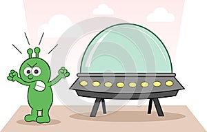 Alien Angry With Spaceship