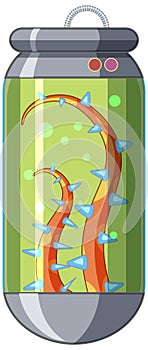 Alien capsule outer space objects on white background