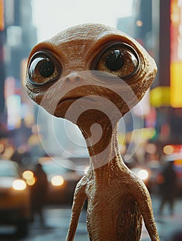 Alien in the City, A Curious Encounter in Times Square photo