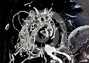 Alien creatures flying trough space