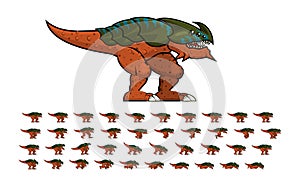 Alien Dinosaur Monster Animated Character Sprite