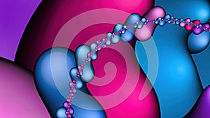 Alien dna chain cells abstract fractal background