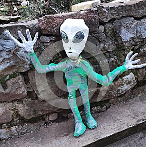 Alien doll on the Rtanj mountain