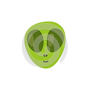 Alien doodle icon, vector illustration