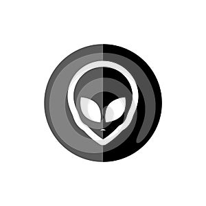 Alien face, Alien head icon, simple vector icon