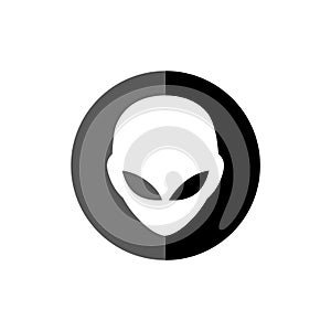 Alien face, Alien head icon, simple vector icon