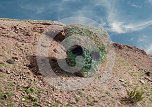 Alien face in a huge rock