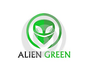 Alien face icon vector logo and symbols template app