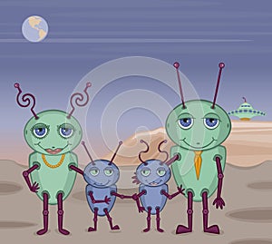 Alien Family Photo