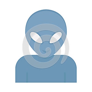 Alien  Flat vector icon which can easily modify or edit