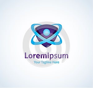 Alien future sci fi technology advance science integrate logo icon