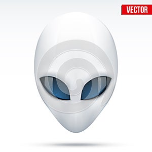 Alien head creature from another world. Vector.