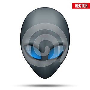 Alien head creature from another world. Vector.