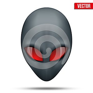 Alien head creature from another world. Vector.