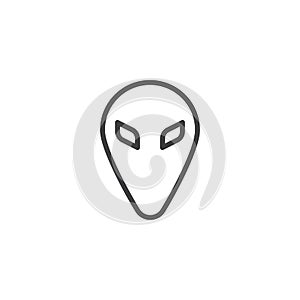 Alien head outline icon