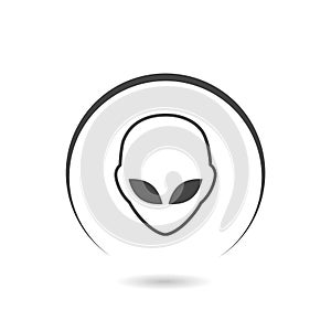 Alien icon with shadow