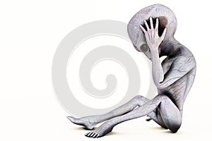 alien isolatad on white background