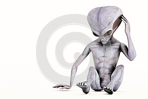 alien isolatad on white background