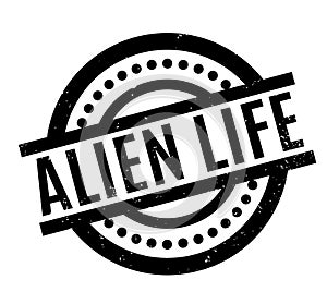 Alien Life rubber stamp