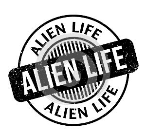 Alien Life rubber stamp