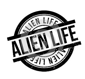 Alien Life rubber stamp