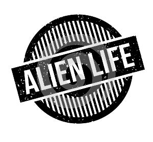 Alien Life rubber stamp