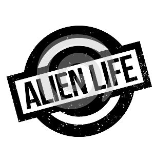 Alien Life rubber stamp
