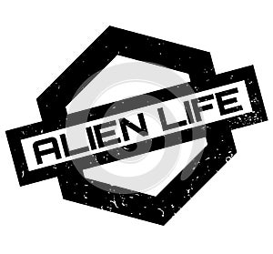 Alien Life rubber stamp