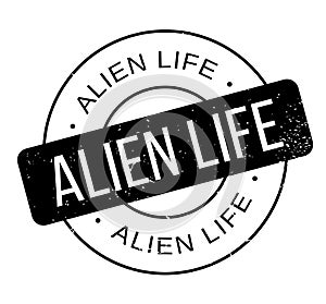 Alien Life rubber stamp