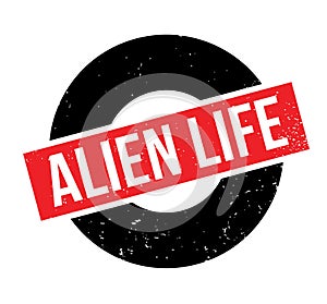 Alien Life rubber stamp