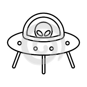 Alien Line Style vector icon which can easily modify or edit
