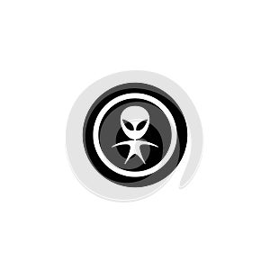 Alien logo vector icon photo