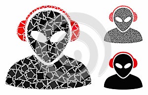 Alien operator Mosaic Icon of Rough Items