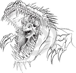 Alien Parasite Monster Sketch