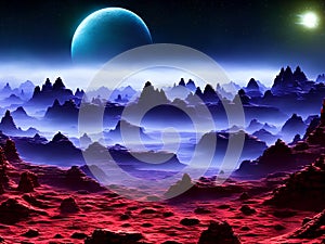 Alien planet Fantasy sci fi background series 45 of 155