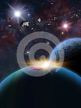 Alien Planet fantasy space scene