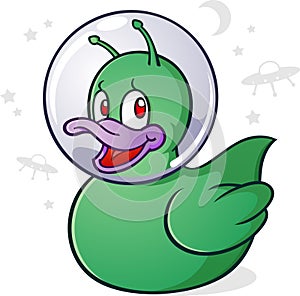 Alien Rubber Duck Cartoon Character