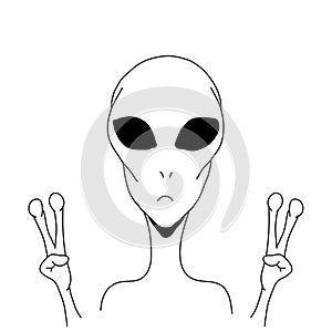 Alien is showing a sign of peace