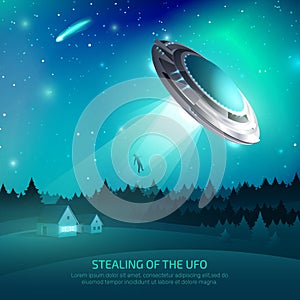 Alien Spacecraft Kidnapping Poster photo